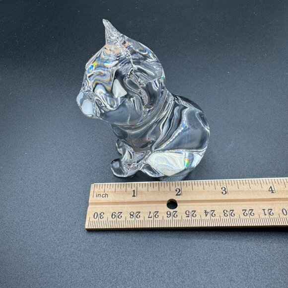 PRINCESS HOUSE Lead Crystal Vintage Cat Kitten Figurine - Picture 7 of 8